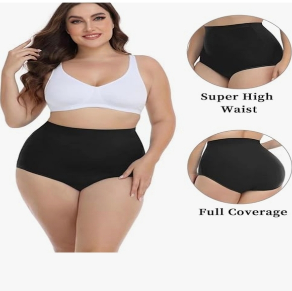 NWT Wirarpa 3X Womans High Waisted Cotton Briefs Underwear 4 pair - Picture 2 of 8